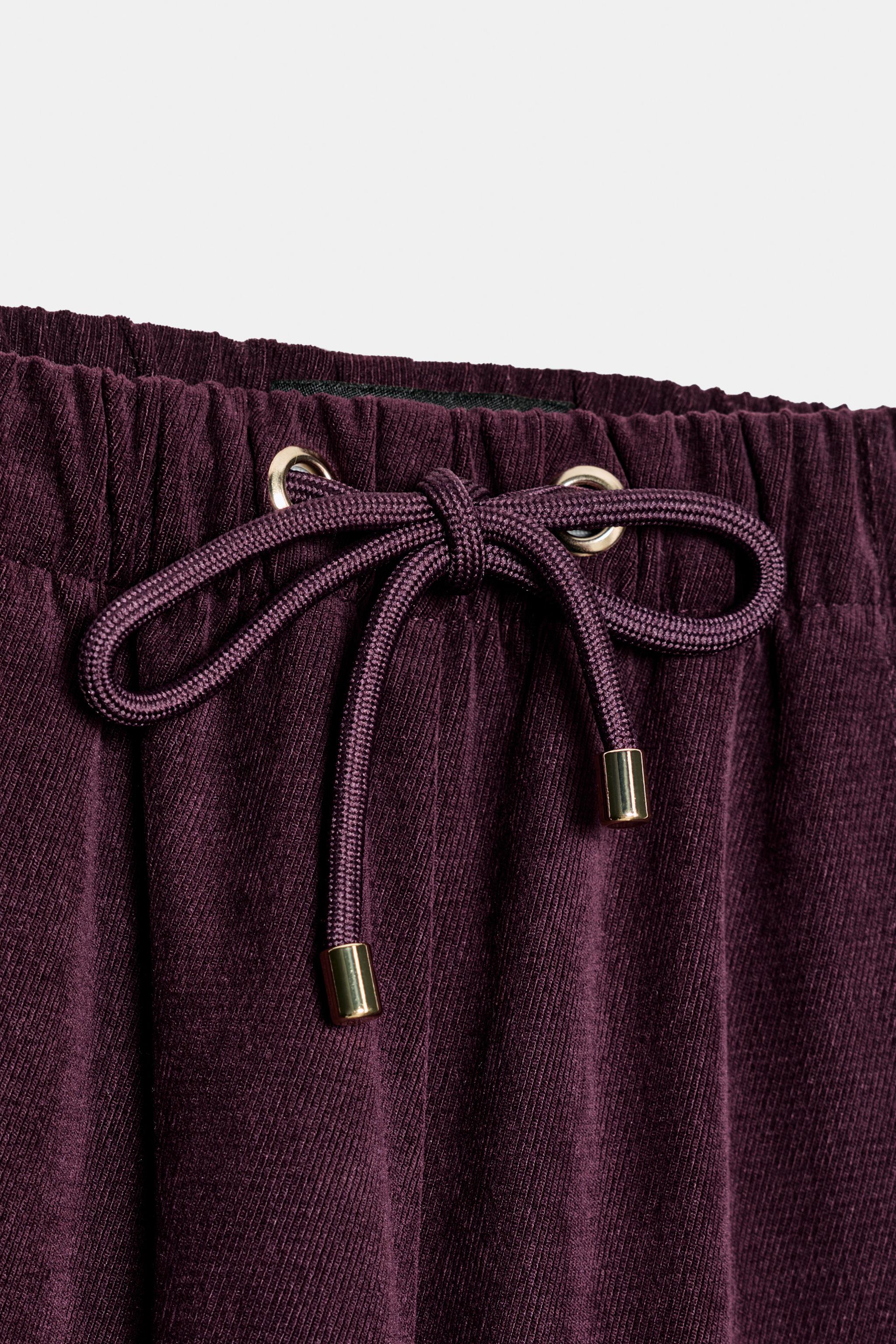 WIDE LEG ELASTIC WAIST PANTS